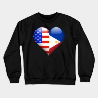 Half American Half Filipino - Gift for Filipino From Philippines Crewneck Sweatshirt